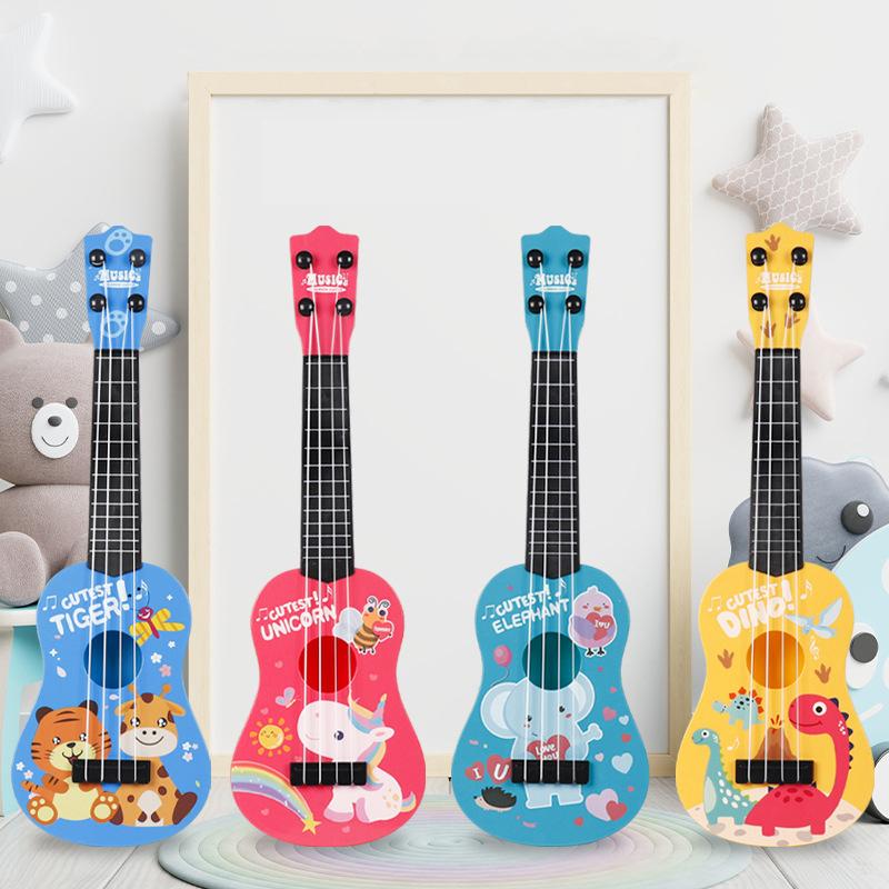 Kinder Ukulele Musical Spielzeug 4 Saiten Kleine Gitarre Montessori Bildung Instrumente Musik Spielzeug Musiker Lernen Geschenk