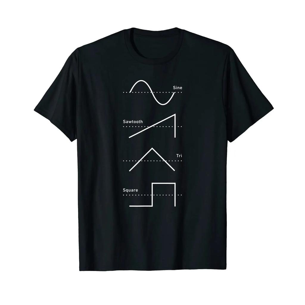 Synthesizer Nerd Analog Audio Waveform T Shirt Vintage Streetwear Breathable Unisex Designer Clothes Slightly Graphic
