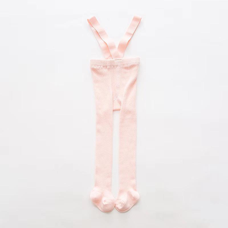 Breathable High Waist Baby Overalls Tights with Navel Protection - Solid Color Kids' Tights
