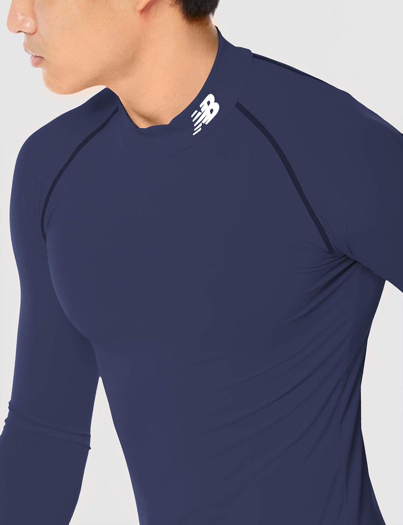 Stretch Innenhemd Langarm Schnelltrocknend Fußball Golf Marineblau M [New Balance] Herren (JMTF7380)