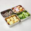 4pcs Rectangular Fresh-Keeping Box Stainless Steel Food Container Portable Food Storage Box  Kitchen
