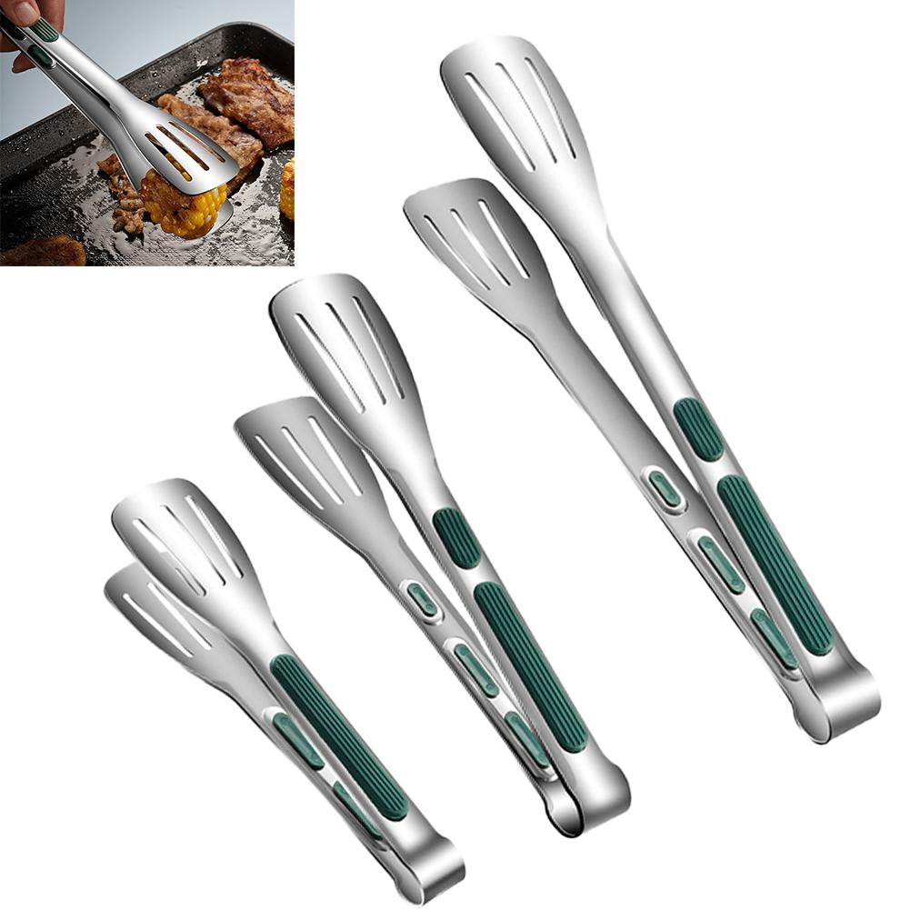 Stainless Steel Barbecue Tools 3 Piece Tongs Set for Food Handling