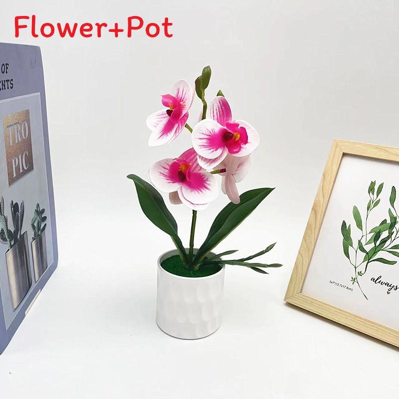 Orchid Faux Butterfly Plant With Plush Material Wedding Decor Props Photography