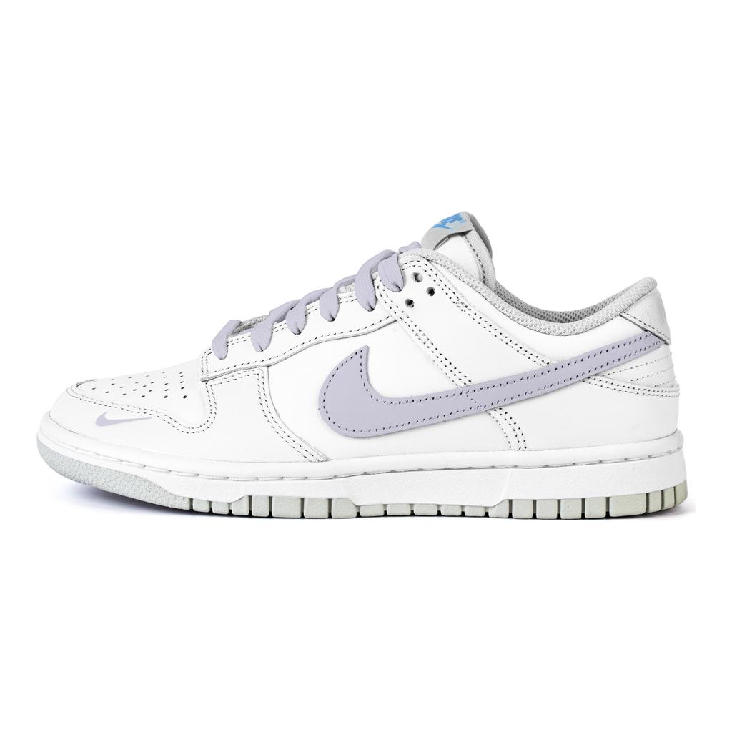 Nike Dunk Nan, Small Flower Slip Resistant Abrasion Resistant Low top Skateboard Shoes Women's White Purple HF0023-100(Team676-)