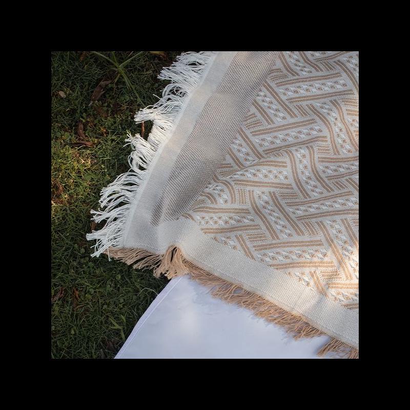Retro Outdoor Picnic Blanket - Moisture-Proof, Thick, Portable, and Ins Style