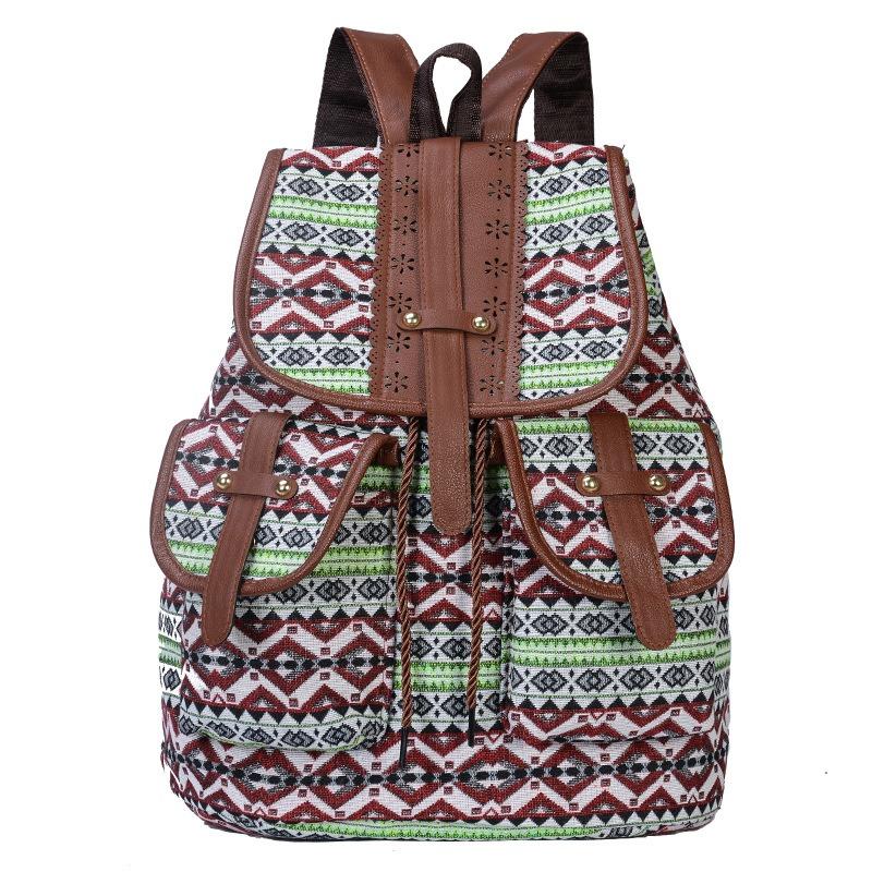 New Exotic Style Backpack Vintage Trend Large Capacity Casual Fashion Personalized Drawstring Women Bag