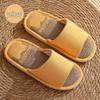 Four Seasons Cotton Linen Indoor Slippers - Thick-Soled, Unisex and Comfortable for Spring, Summer, and Autumn.