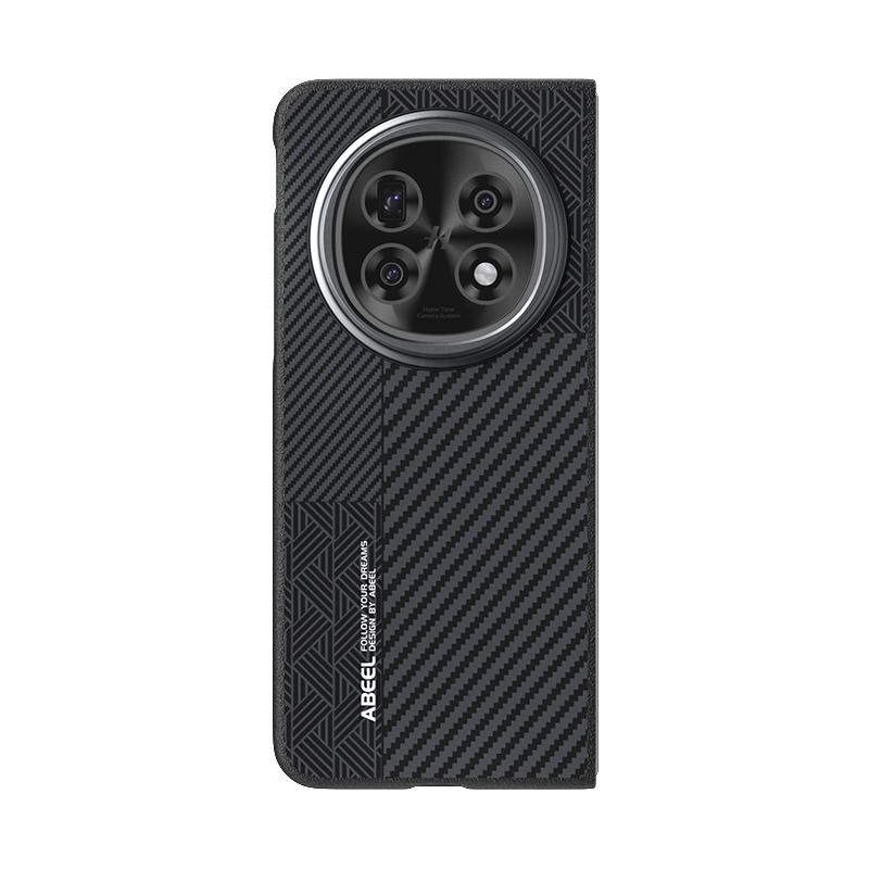 

For OPPO Find N5 Case Magsafe Magnetic Wireless Charging Business Carbon Fiber Texture Camera Circle Mobile Phone Case For OPPO Find N5