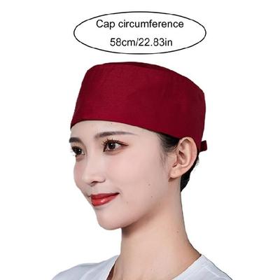 Chefs and Waitstaff Work Hat Classical Sushi Staff Cook Hat Easy To Clean and Breathable Flat Hat for Multiple Head Size