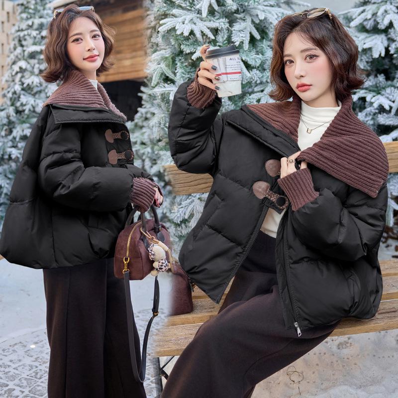 

2024 Зимняя женская маленького размера пуховая куртка из белого утиного пуха в корейском стиле высокого класса M (45-60 kg)