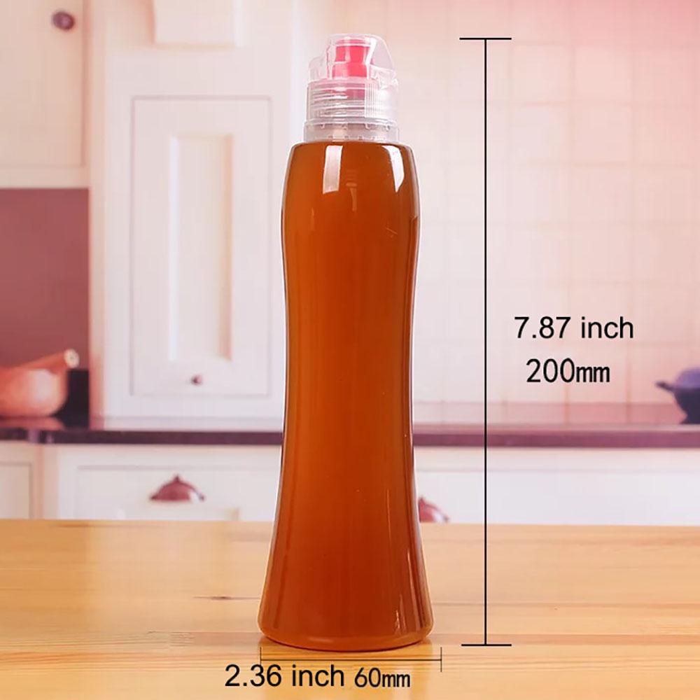 Honey Squezzable Bottle with Protective Lid 380g Honey Capacity Sized Reusable for Home Kitchen Seasoning Organization