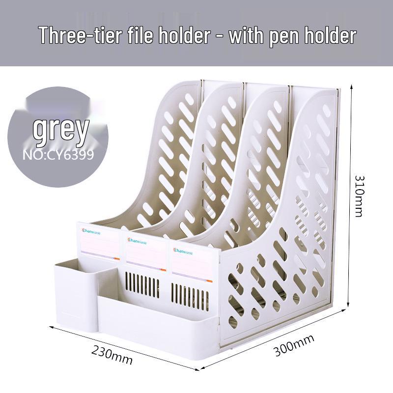 Desktop File Organizer Set: Thickened Rack & Storage Box for Office Supplies