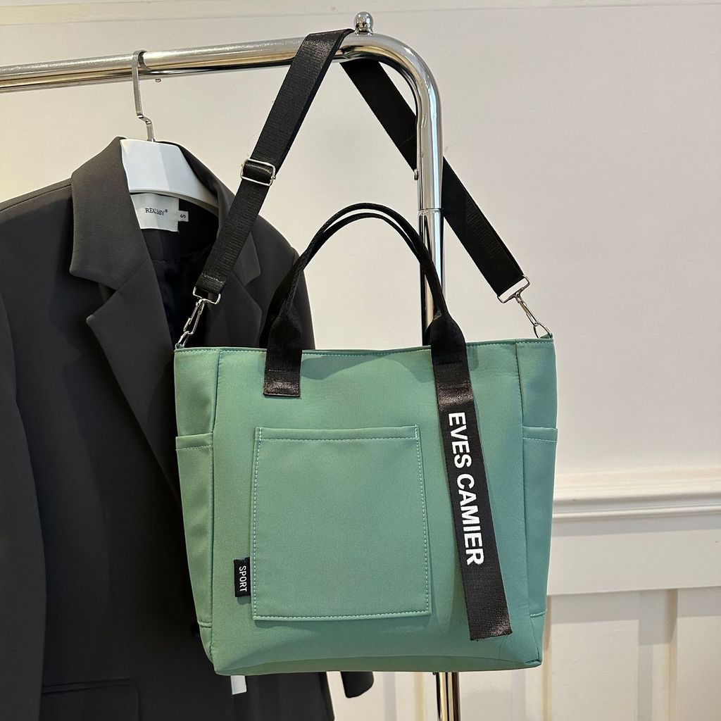 Borsa Tote in Tessuto Oxford con Chiusura a Zip per Uso Quotidiano Ragazze e Donne