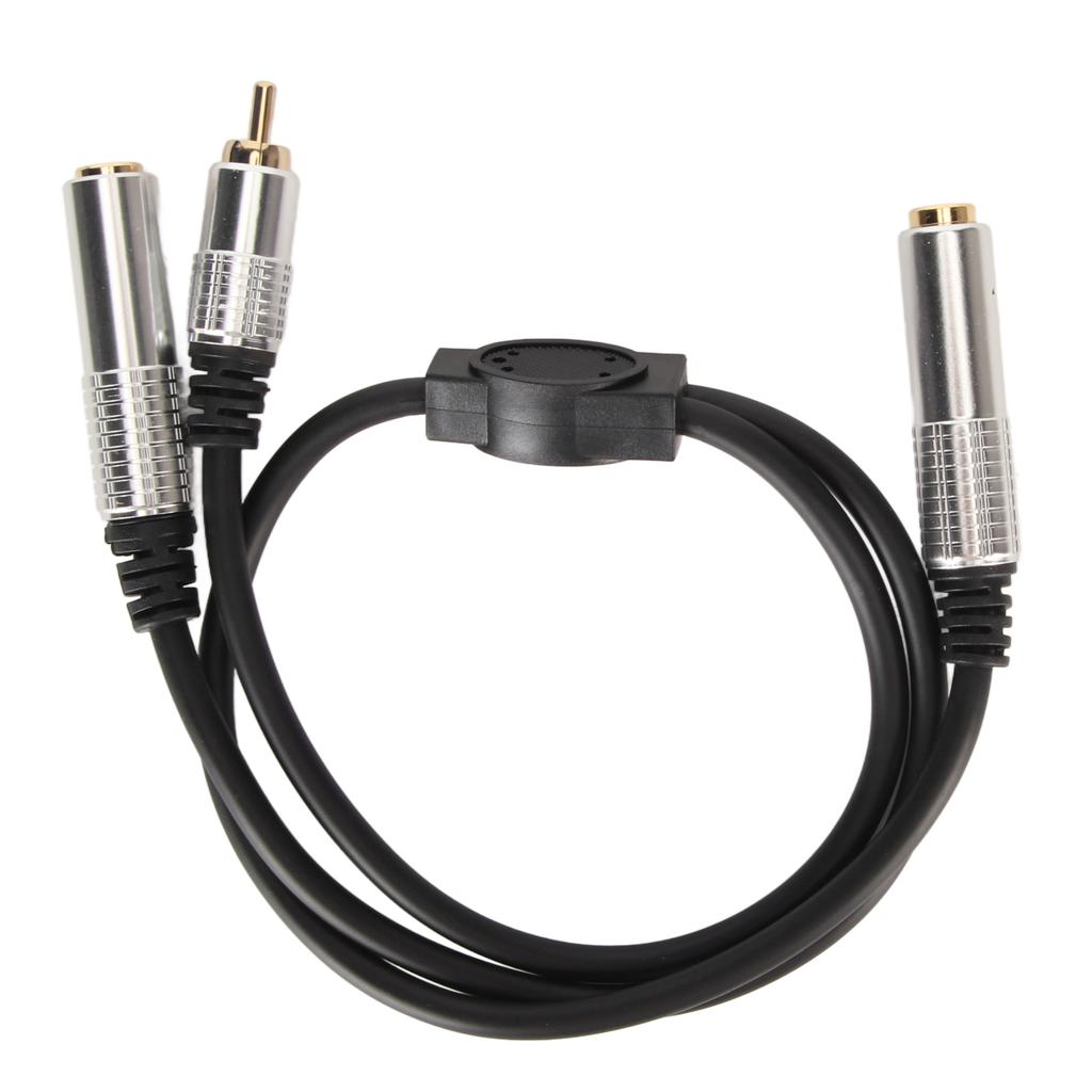 6,35 mm Buchse auf 6,35 mm Buchse Cinch-Kabel vergoldet Sound Y-Splitter-Kabel für Mikrofon Lautsprecher 1,6 Fuß