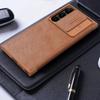 NILLKIN Dla Samsung Galaxy S23 Ultra z Pokrowcem Przesuwnym Ochrona Aparatu Klapka Skórzana Pokrowiec Dla Samsung Galaxy S23 5G (2026) Walizka