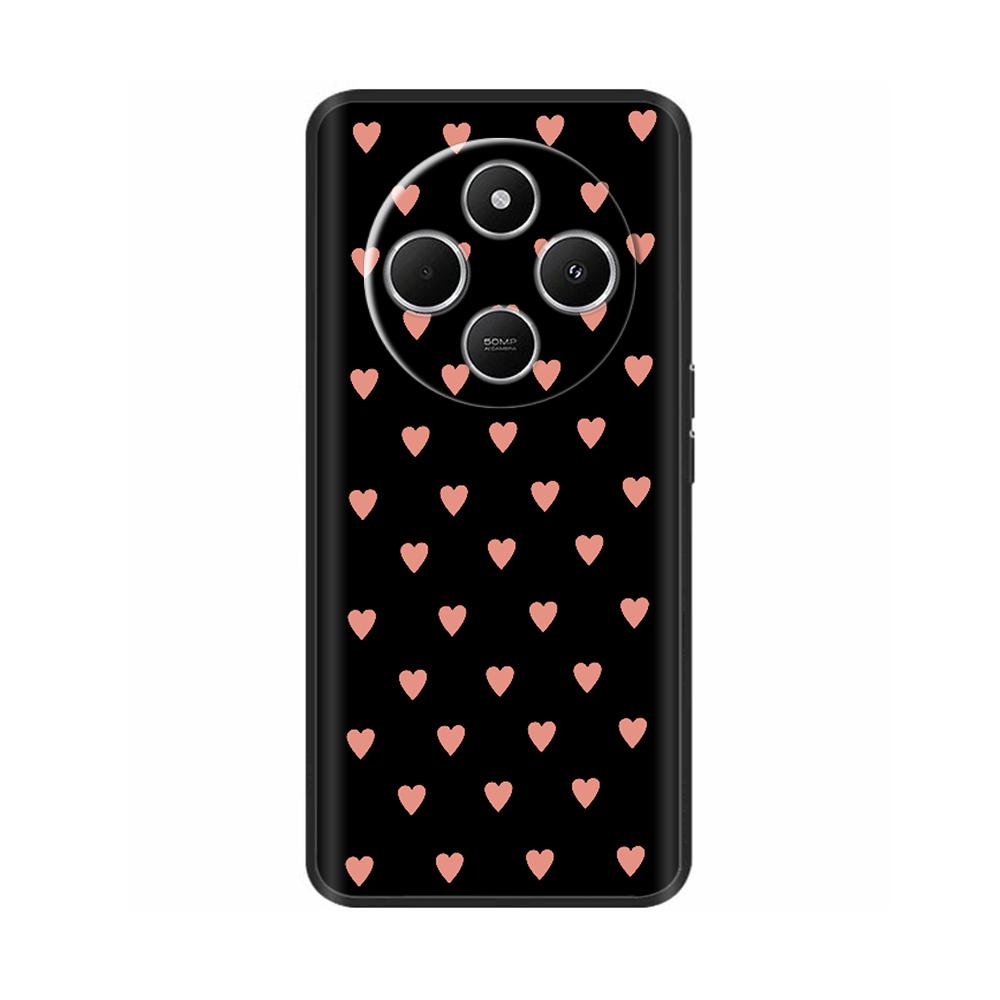Luxury Painted Case For Redmi 14R 5G Soft Black Silicone Bumper Back Cover for Xiaomi Redmi 14R 14C Cases Funda Shockproof Shell