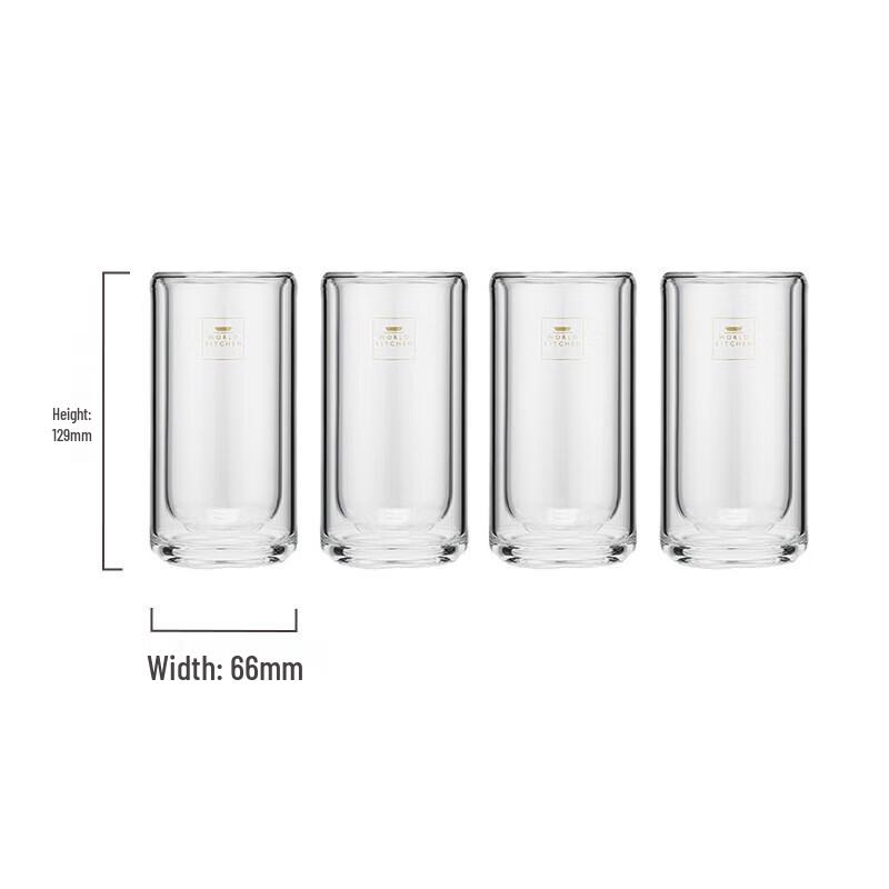 Corning VISIONS Crystal Luxury Double-Wall Glass Tumbler Set