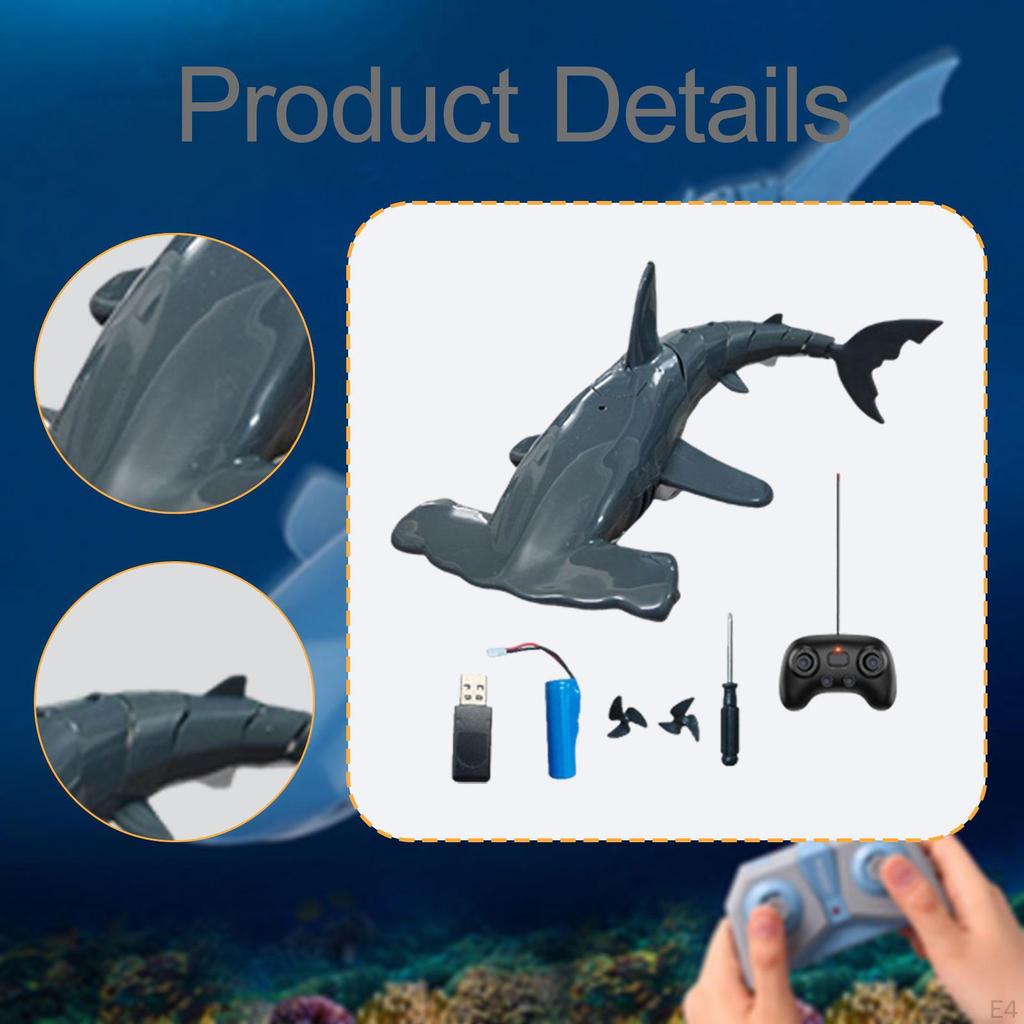 Remote Control Shark Toy RC Diving Practical, Waterproof Boys Girls Realistic