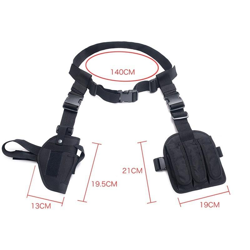 Black Nylon Waistband And Right Left Legs Bag