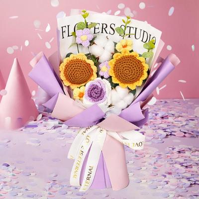 Artificial Flower Bouquet Crafted By Hand, Gifts for Mother's Day, Home Decoration Holidays