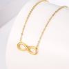 Fashionable Light Luxury Fade-Resistant Women's Titanium Steel Clavicle Chain Necklace In Gold