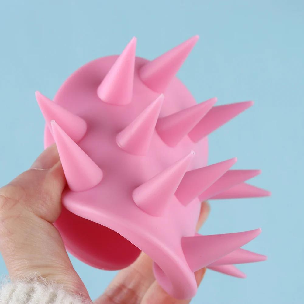 Silikonowy Szampon Masażer Skóry Głowy Włosów Grzebień do Masażu Szamponu Szczotka do Masażu Kąpielowego Masażer Skóry Głowy Szczotka do Włosów do Prysznica Grzebień Narzędzie do Pielęgnacji