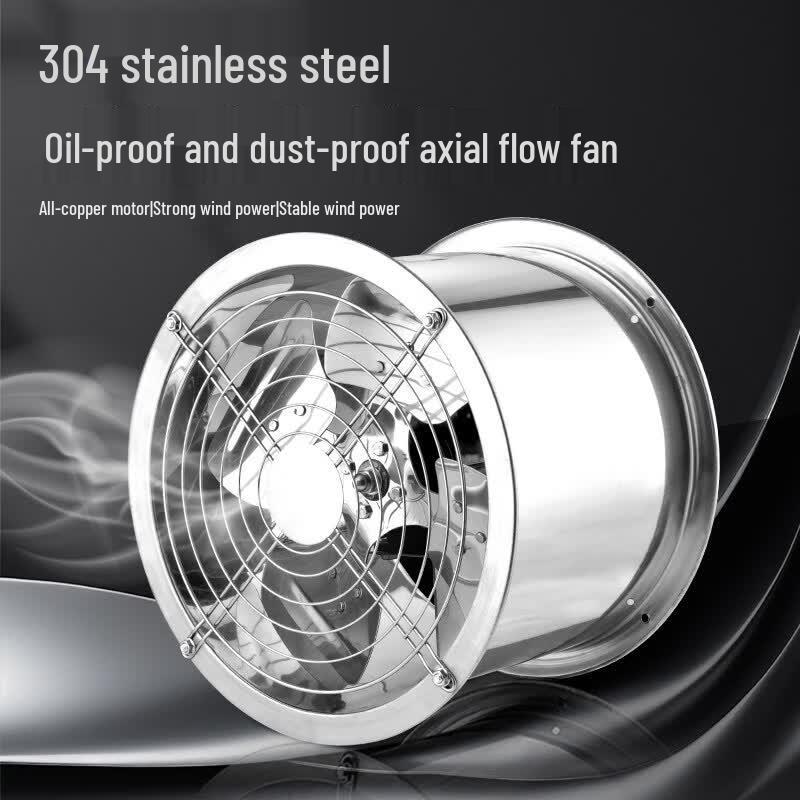 Jinglian Stainless Steel Axial Flow Exhaust Fan CN plug (adapter included)