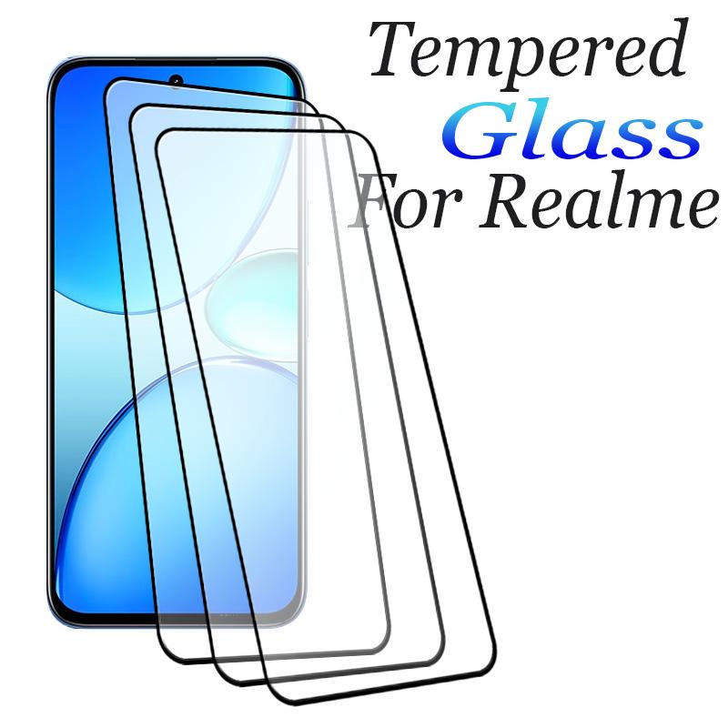 3 PEZZI Vetro Protettivo Per Realme C85 15T 14T 14 15 16 C71 C75 C73 C63 C61 C51 C53 C65 C55 C67 Realme Note 70 50 60 10 Proteggi Schermo Full Cover