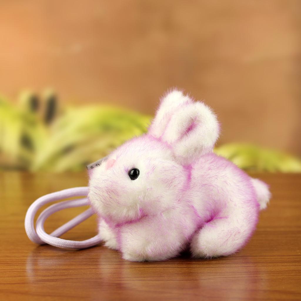 Plush Bunny Keychain Plush Toy With Pp Cotton Filling For Gift And Collection