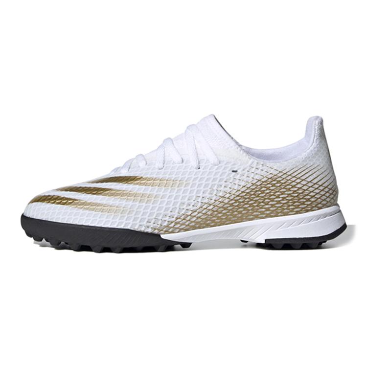 

New Adidas X GHOSTED .3 Tf Slip Resistant Low Top Kids Soccer Shoes White Brown Black Kids EG8214 35.5