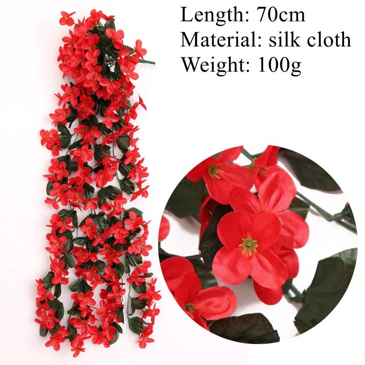 1 Piece Artificial Silk Violet Wall Hanging - Wedding Scene Decor, Home Potted & Outdoor Garden Party Ornament