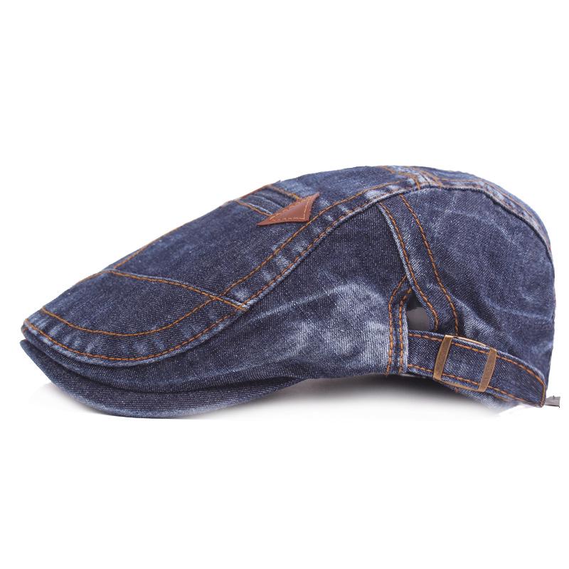 Denim Beret Men's Forward Cap Outdoor Travel Sun Hat