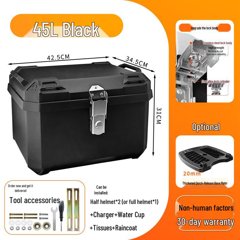 Large Capacity Alloy Trunk for Yadea, Aima, TaiLing, Ninebot, and Limi Electric Scooters
