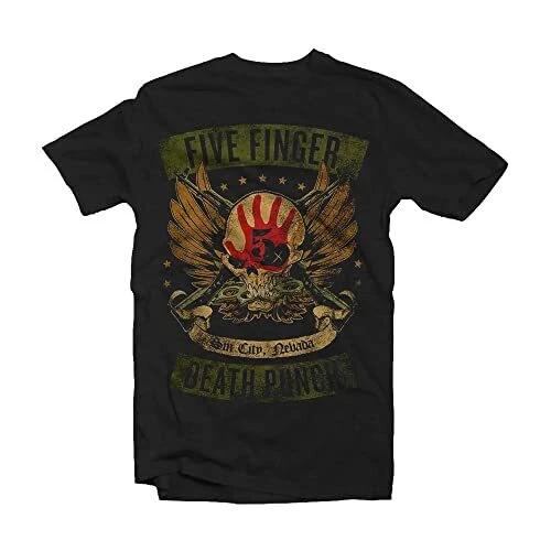 Five Finger Death Punch Men s Locked Loaded Black T-Shirt 3XL