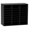 Wood Literature Organizer, 24 Compartments, File Sorter with Removable Shelves, Mailboxes Slot for Office Home Classroom Mailrooms Organization, EPA