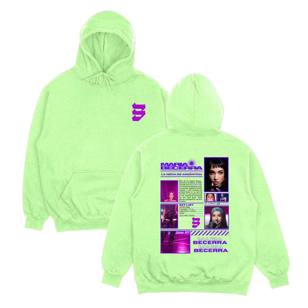 María Becerra LA NENA DE ARGENTINA Album Hoodie Graphic Sweatshirt Unisex Vintage Hip Hop Pullover