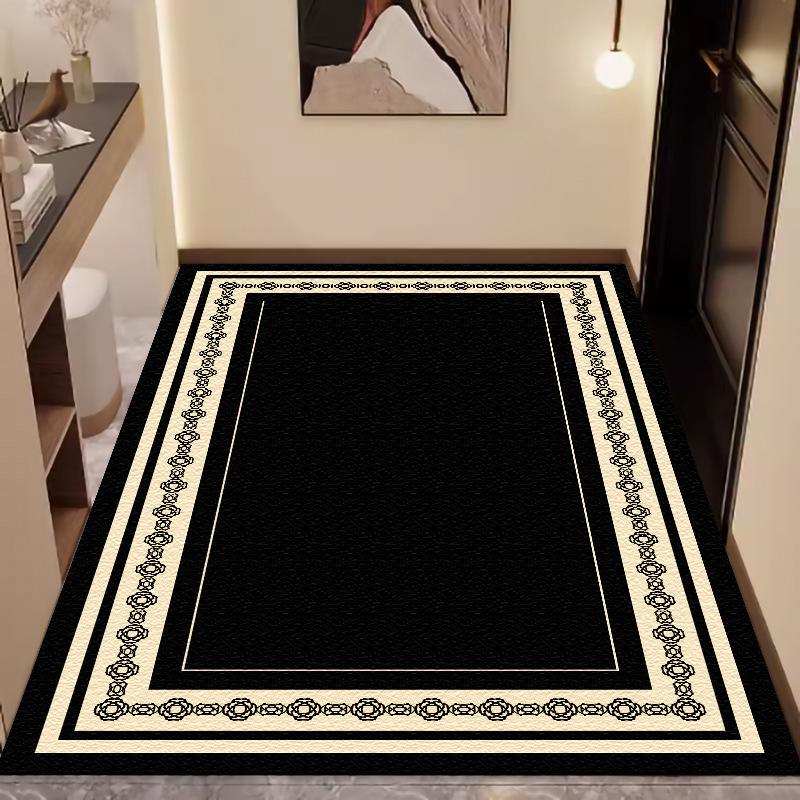 Luxury Leather Entrance Mat: Wash-Free, Wipeable Door Mat for Home and Porch