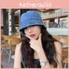 Fashionable Denim Japaneseinspired Bucket Hat For Women Breathable Uv Shield