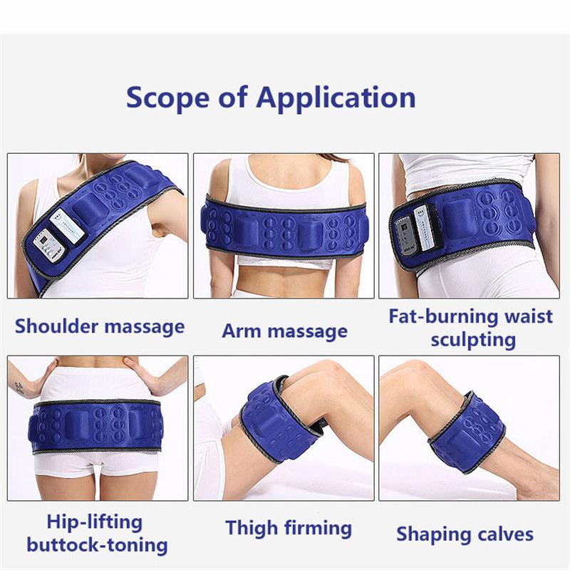 USB-wiederaufladbare tragbare Fitness-Fettverbrennungsmaschine Taillen-Vibrationsgürtel Körperformung Gewichtsverlust Bauchmuskel-Straffungsgerät 6-Motor-Konfiguration