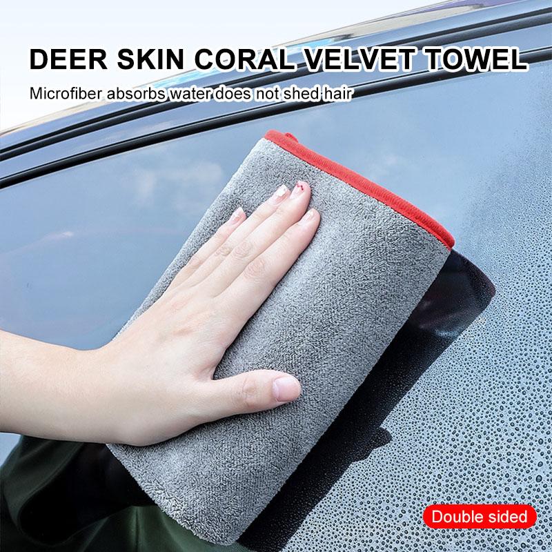 Plush Car Cleaning Towel Wipe Dry Cloth Absorb No Shed Lint Car Tools For Lexus CT ES LS GS IS HS LF-30 NX RX UX GX LX LM LC RC RCF SC LFA LF-C2 LF-FC