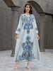 SW0827 Middle Eastern Beaded Abaya: Elegant Cross-Border Muslim Women's Long Robe Dress