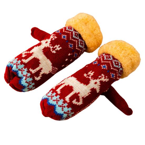 Comfortable Gloves All Fingers Skin-friendly Not Easily Deformed Women Soft Skin-friendly Knitted Gloves