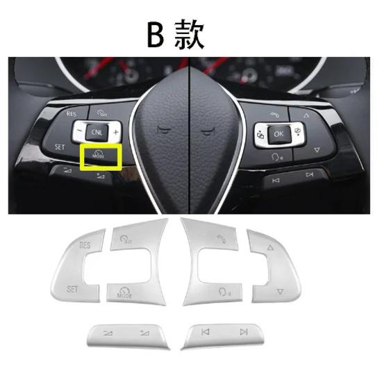 Car Steering Wheel Button Decorative Sticker For For Volkswagen Vw CC Sagitar Magotan B8l Golf 7 Sportsvan Protective Sticker