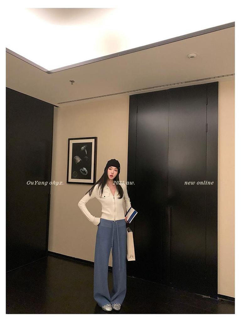 A mere Ouyang 'Hot Seller Lazy Pants 2.0' Thick Wool Wide-Leg Sweatpants