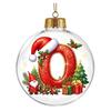 Indoor Outdoor Xmas Hanging Ornaments 26?Letter Acrylic Christmas Ball Ornament, 3D Crystal Style Alphabet Gift Ideas for Family Pendant, Tree Home