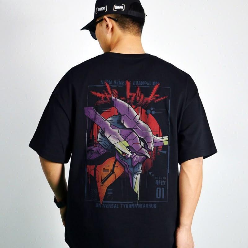 2026 Summer New Arrival Evangelion Pattern Street Style Print ShortSleeve TShirt Y2K Style Suitable for Both Unisex and Unisex
