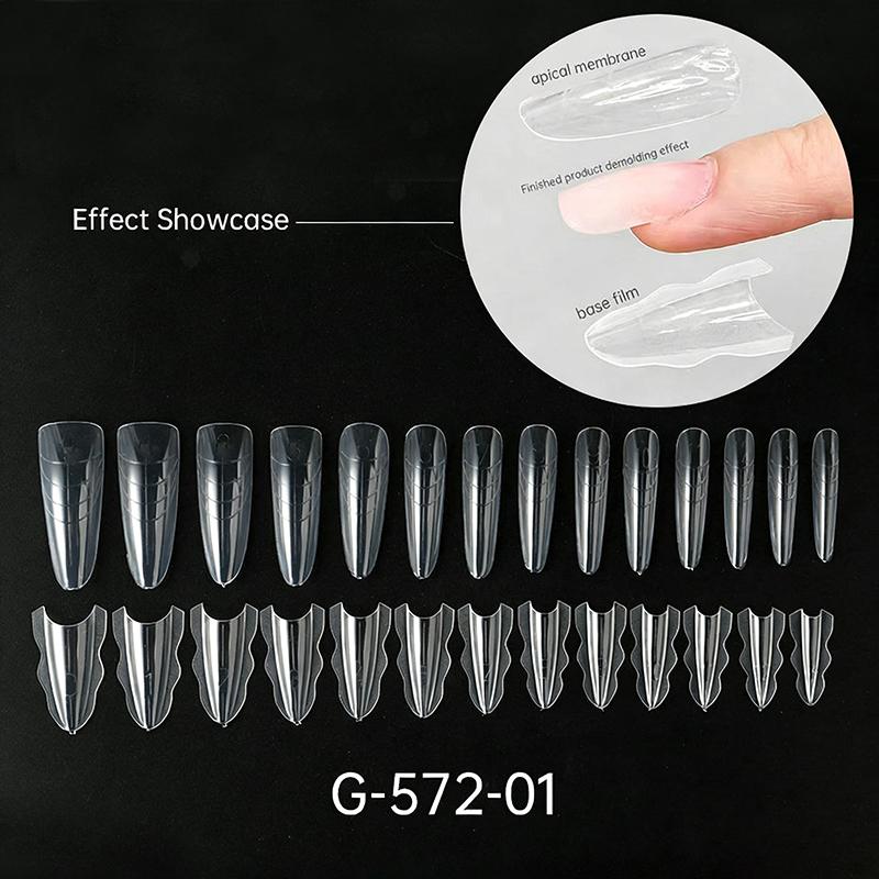 60Pcs Sandwich Nails Forms Nail Mold For Quick Nails Extension Plastic Nail Form Tools For Beginners Professionals Women
