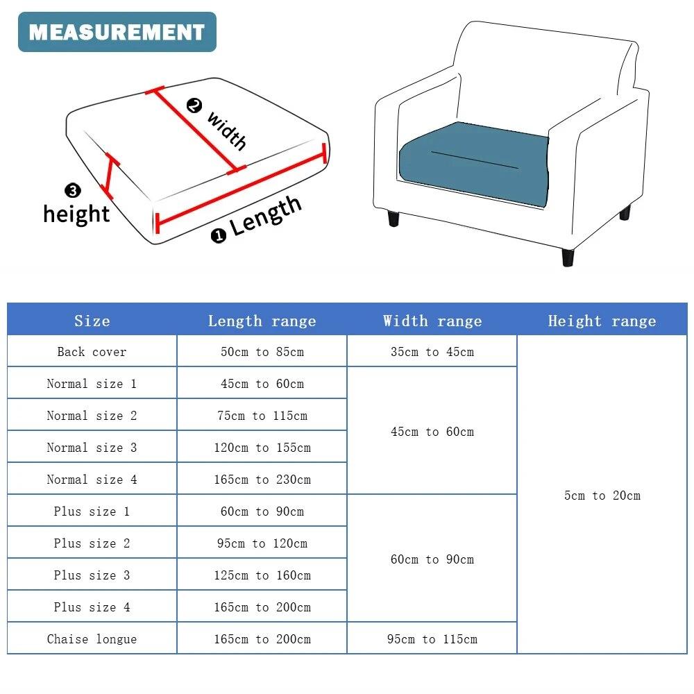 1PC Waterproof Sofa Couch Cover Elastic Seat Cushion Cover L Shaped Combination Chaise Sofa Slipcover For Living Room Home Decor
