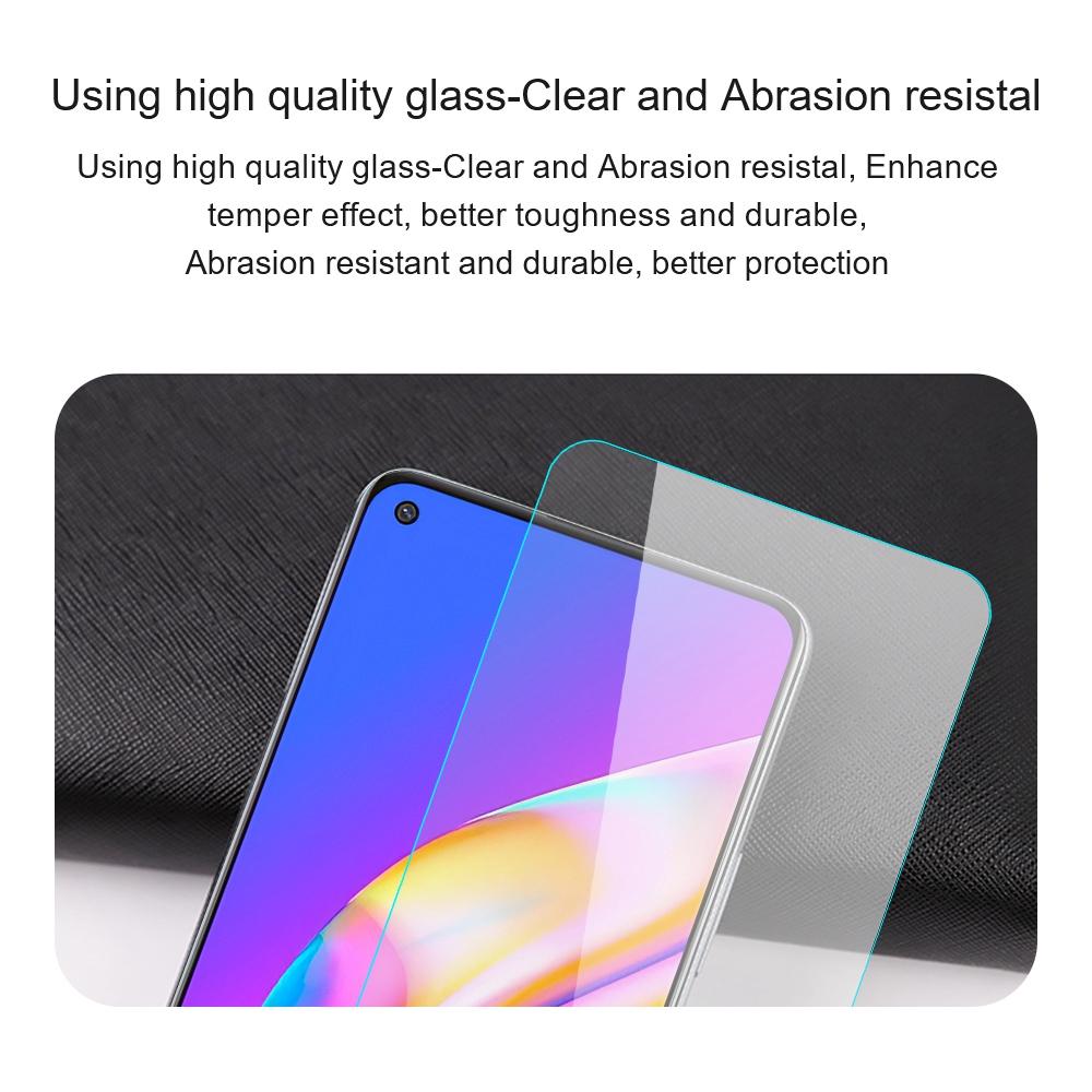 AMORUS 2Pcs For Oppo A5 Pro 5G Screen Protector Shatterproof Silk Printing Tempered Glass Film