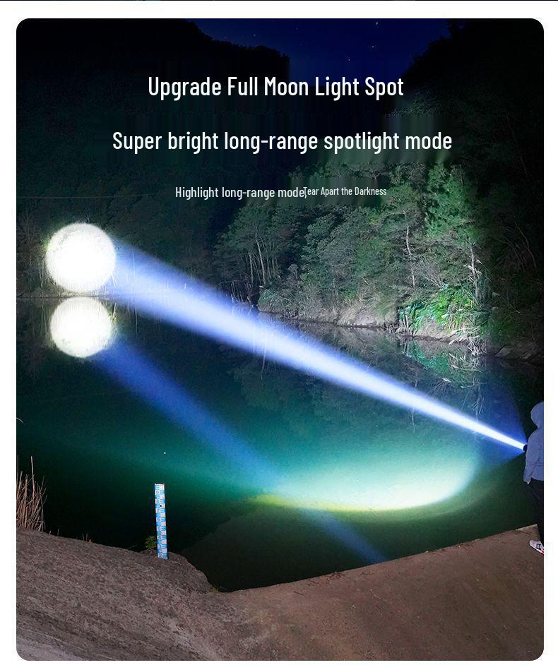 Compact Rechargeable Flashlight: Super Bright, Long-Range, Multi-functional for Outdoor and Household Use